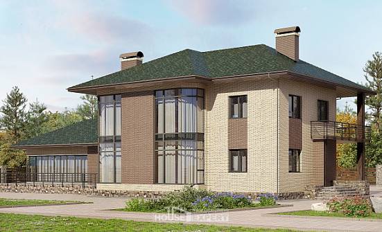 305-003-П Проект двухэтажного дома, просторный домик из теплоблока Омск | Проекты домов от House Expert