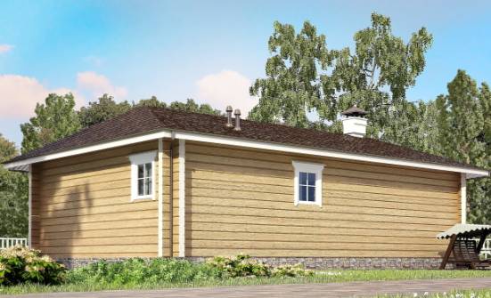 095-001-Л Проект одноэтажного дома, доступный коттедж из дерева Омск | Проекты домов от House Expert