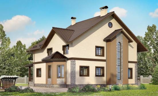 265-003-Л Проект двухэтажного дома, классический дом из твинблока Омск | Проекты домов от House Expert