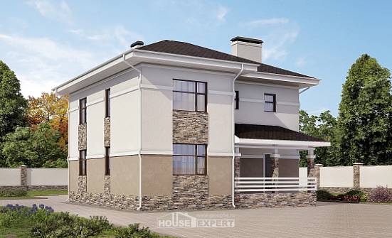 150-014-П Проект двухэтажного дома, небольшой коттедж из арболита Омск | Проекты домов от House Expert
