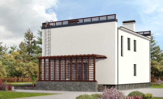 215-002-П Проект двухэтажного дома, средний коттедж из газосиликатных блоков Омск | Проекты домов от House Expert