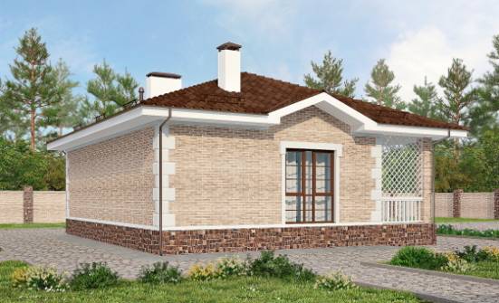 065-002-П Проект бани из кирпича Омск | Проекты одноэтажных домов от House Expert