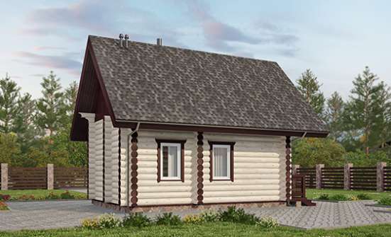 035-001-Л Проект бани из бревен Омск | Проекты одноэтажных домов от House Expert