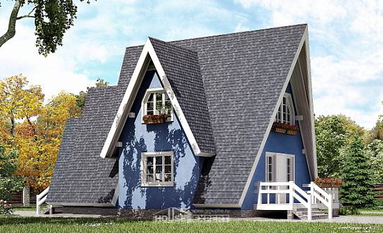 100-002-П Проект двухэтажного дома мансардой, простой дом из дерева Омск | Проекты домов от House Expert