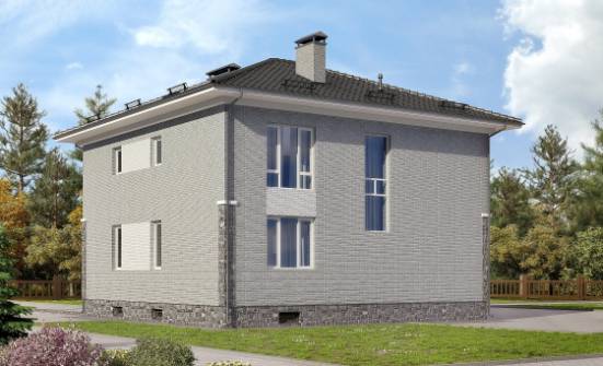 275-004-П Проект трехэтажного дома и гаражом, уютный дом из кирпича Омск | Проекты домов от House Expert