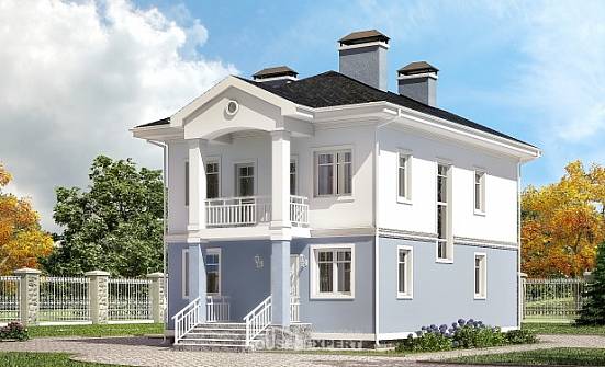 120-001-П Проект двухэтажного дома, экономичный домик из блока Омск | Проекты домов от House Expert