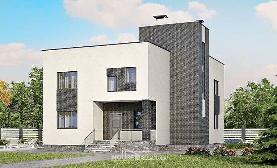 225-001-П Проект двухэтажного дома, просторный домик из газобетона Омск | Проекты домов от House Expert