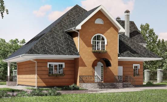 310-001-П Проект двухэтажного дома мансардный этаж, просторный дом из твинблока Омск | Проекты домов от House Expert