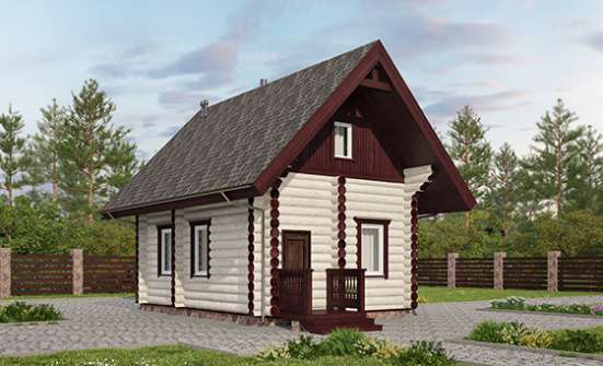 035-001-Л Проект бани из бревен Омск | Проекты домов от House Expert