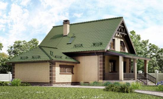 160-007-П Проект двухэтажного дома с мансардным этажом и гаражом, бюджетный дом из газосиликатных блоков Омск | Проекты домов от House Expert