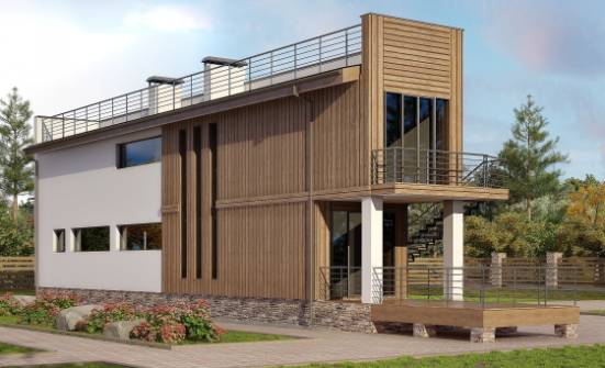 100-003-Л Проект двухэтажного дома, недорогой домик из теплоблока Омск | Проекты домов от House Expert