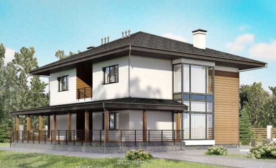 245-001-П Проект двухэтажного дома, просторный коттедж из газобетона Омск | Проекты домов от House Expert