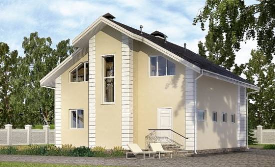 150-002-Л Проект двухэтажного дома с мансардным этажом и гаражом, уютный домик из газобетона Омск | Проекты домов от House Expert
