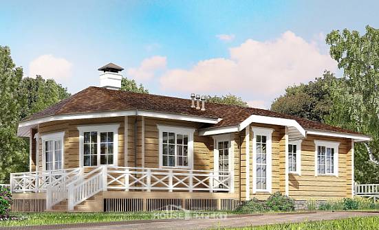 095-001-Л Проект одноэтажного дома, доступный коттедж из дерева Омск | Проекты домов от House Expert