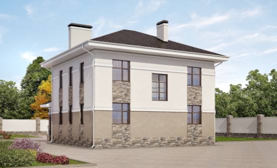 150-014-П Проект двухэтажного дома, небольшой коттедж из арболита Омск | Проекты домов от House Expert