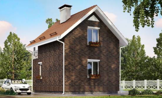 045-001-Л Проект двухэтажного дома мансардой, миниатюрный дом из газобетона Омск | Проекты домов от House Expert