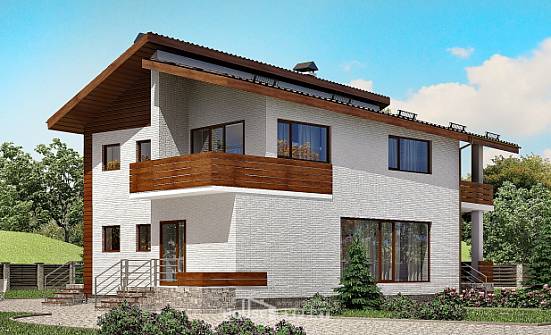 180-009-П Проект двухэтажного дома мансардный этаж, уютный дом из кирпича Омск | Проекты домов от House Expert