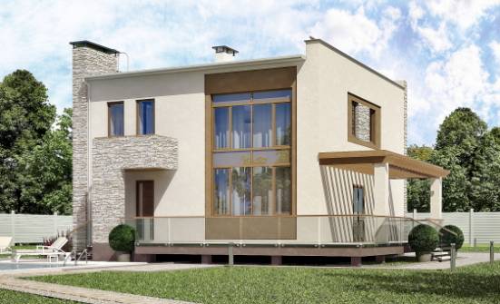 185-001-П Проект двухэтажного дома, просторный домик из теплоблока Омск | Проекты домов от House Expert