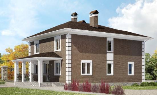 185-002-П Проект двухэтажного дома, недорогой домик из газосиликатных блоков Омск | Проекты домов от House Expert