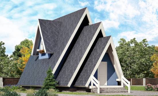 100-002-П Проект двухэтажного дома мансардой, простой дом из дерева Омск | Проекты домов от House Expert