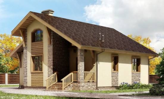 080-002-П Проект одноэтажного дома, компактный домик из бризолита Омск | Проекты домов от House Expert