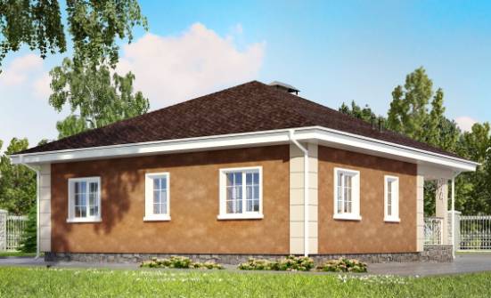 100-001-Л Проект одноэтажного дома, компактный домик из бризолита Омск | Проекты одноэтажных домов от House Expert