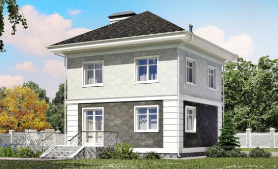 090-003-П Проект двухэтажного дома, простой дом из пеноблока Омск | Проекты домов от House Expert