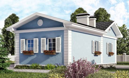 090-004-П Проект одноэтажного дома, компактный дом из бризолита Омск | Проекты домов от House Expert