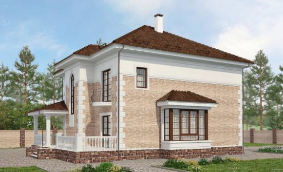 220-008-П Проект двухэтажного дома, просторный загородный дом из кирпича Омск | Проекты домов от House Expert