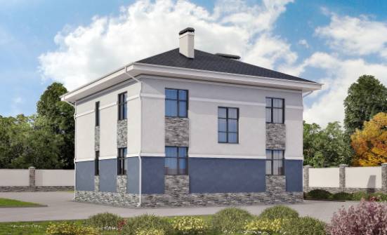 150-014-Л Проект двухэтажного дома, небольшой коттедж из керамзитобетонных блоков Омск | Проекты домов от House Expert