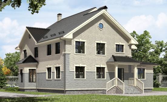300-004-П Проект двухэтажного дома, классический домик из газобетона Омск | Проекты домов от House Expert