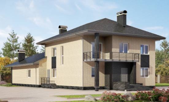 305-003-Л Проект двухэтажного дома, классический домик из твинблока Омск | Проекты домов от House Expert
