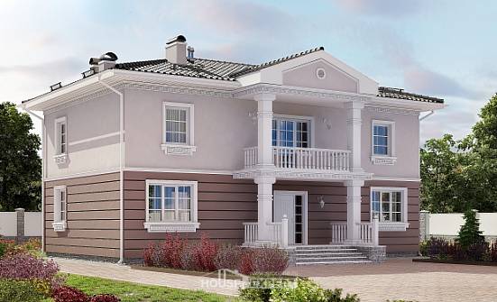 210-005-П Проект двухэтажного дома, классический дом из газобетона Омск | Проекты домов от House Expert