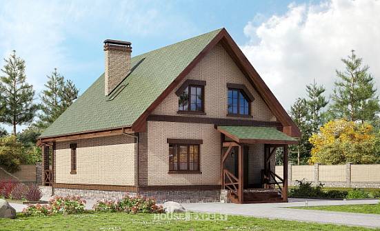 160-011-П Проект двухэтажного дома мансардой, простой дом из керамзитобетонных блоков Омск | Проекты домов от House Expert
