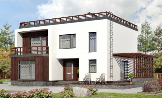 215-002-П Проект двухэтажного дома, средний коттедж из газосиликатных блоков Омск | Проекты домов от House Expert