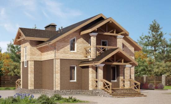 160-014-П Проект двухэтажного дома, красивый дом из поризованных блоков Омск | Проекты домов от House Expert