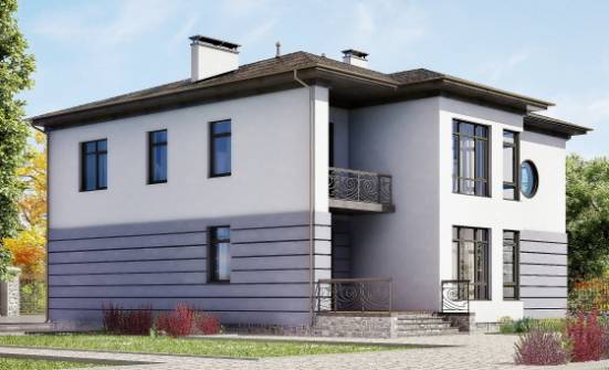 300-006-Л Проект двухэтажного дома, гараж, классический загородный дом из кирпича Омск | Проекты домов от House Expert