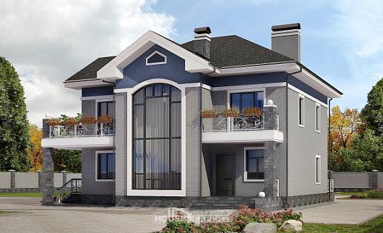 200-006-Л Проект двухэтажного дома, простой загородный дом из кирпича Омск | Проекты домов от House Expert