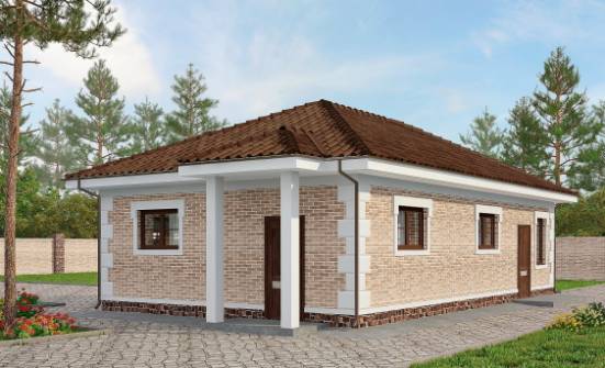 070-005-П Проект гаража из кирпича Омск | Проекты одноэтажных домов от House Expert