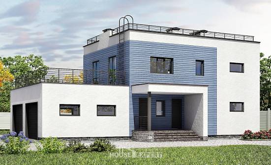 180-012-Л Проект двухэтажного дома, гараж, классический дом из кирпича Омск | Проекты домов от House Expert