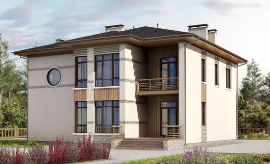 345-001-П Проект двухэтажного дома, огромный загородный дом из керамзитобетонных блоков Омск | Проекты домов от House Expert