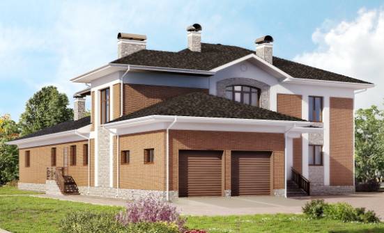 520-002-Л Проект трехэтажного дома, гараж, красивый коттедж из поризованных блоков Омск | Проекты домов от House Expert