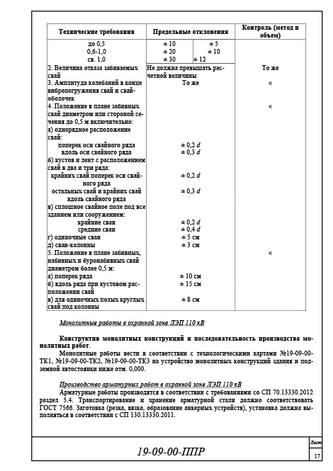 Организация и технология производства работ, ППР 