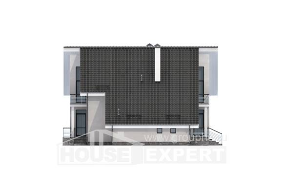 200-007-Л Проект двухэтажного дома мансардный этаж и гаражом, уютный дом из поризованных блоков, Омск