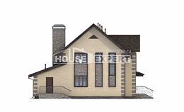 160-004-П Проект двухэтажного дома с мансардным этажом, гараж, доступный домик из газобетона, Омск
