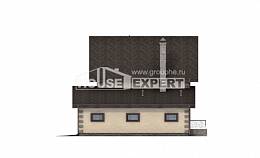 160-004-П Проект двухэтажного дома с мансардным этажом и гаражом, компактный коттедж из газосиликатных блоков, Омск
