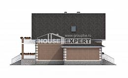 200-009-Л Проект трехэтажного дома с мансардой, гараж, красивый загородный дом из блока, Омск