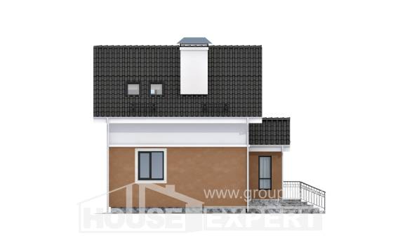 070-001-Л Проект двухэтажного дома мансардой, доступный дом из твинблока, Омск