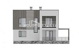 150-017-П Проект двухэтажного дома, небольшой дом из твинблока, Омск